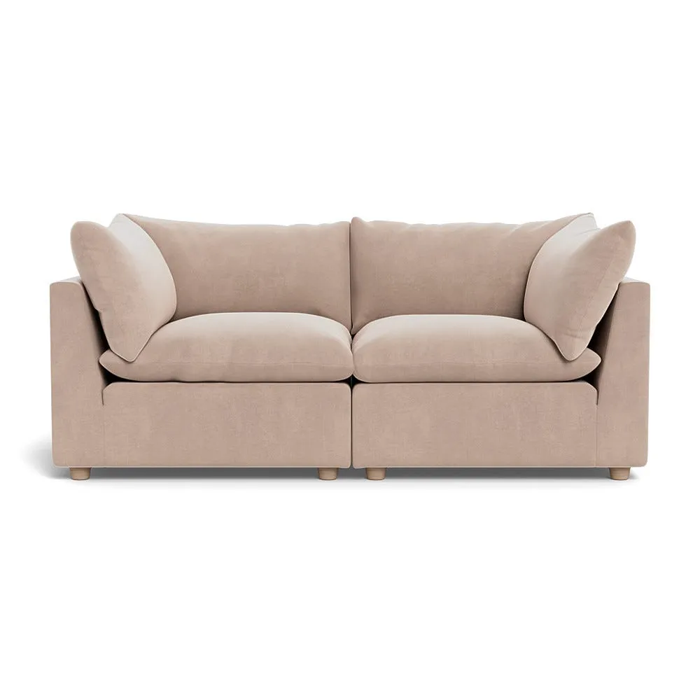 Heal's Astrid 3 Seater Sofa Smart Velvet Pebble Natural Beech Feet 1