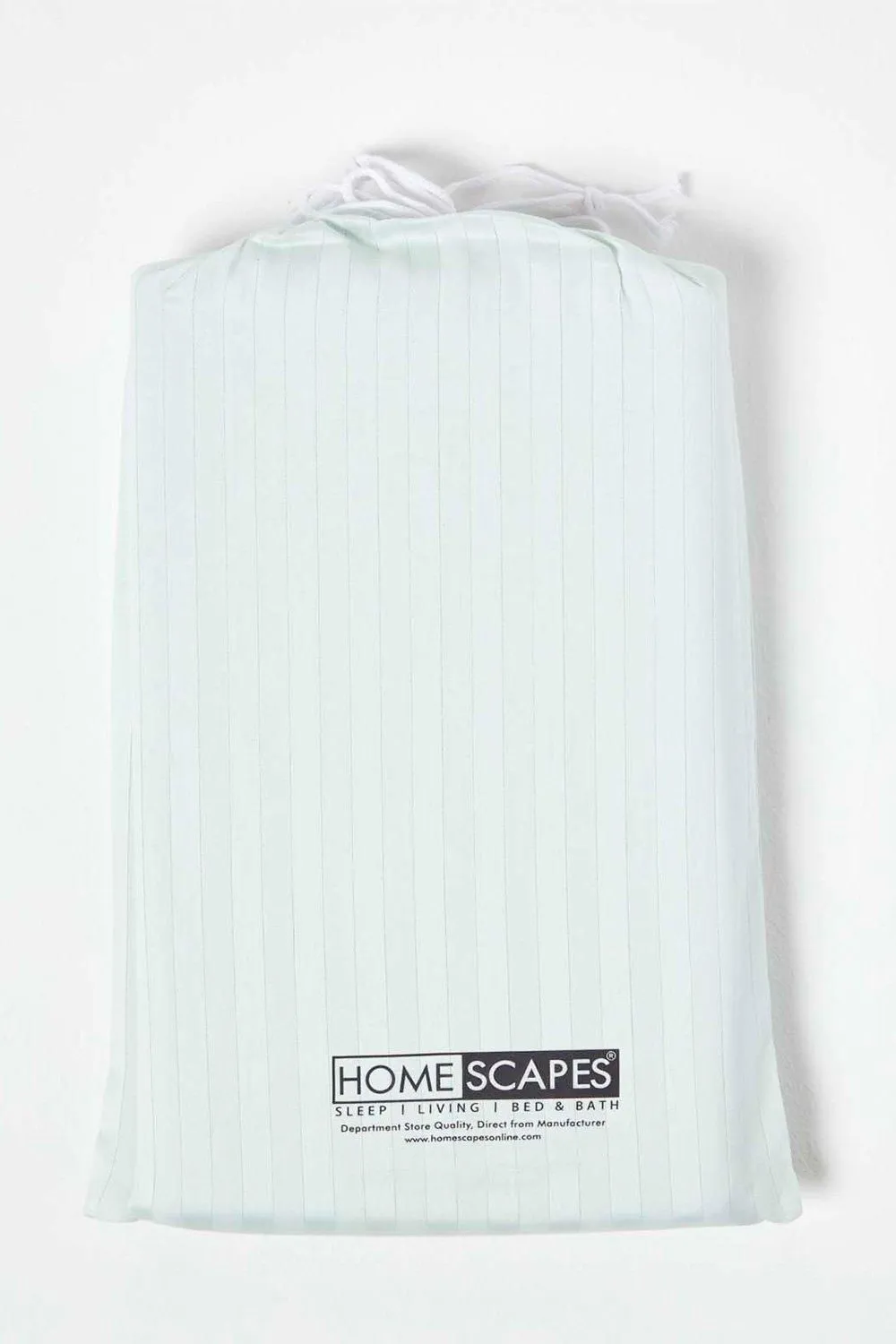 Homescapes Cotton Stripe Cot Bed Duvet Cover Set 330 Thread Count in Blue 5