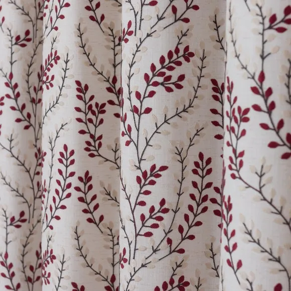 Shimla Embroidered Floral Pencil Pleat Curtains 3