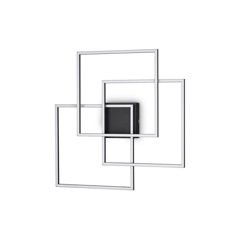 Netlighting Frame LED Decorative Integrated LED Wall Light Black 3000K