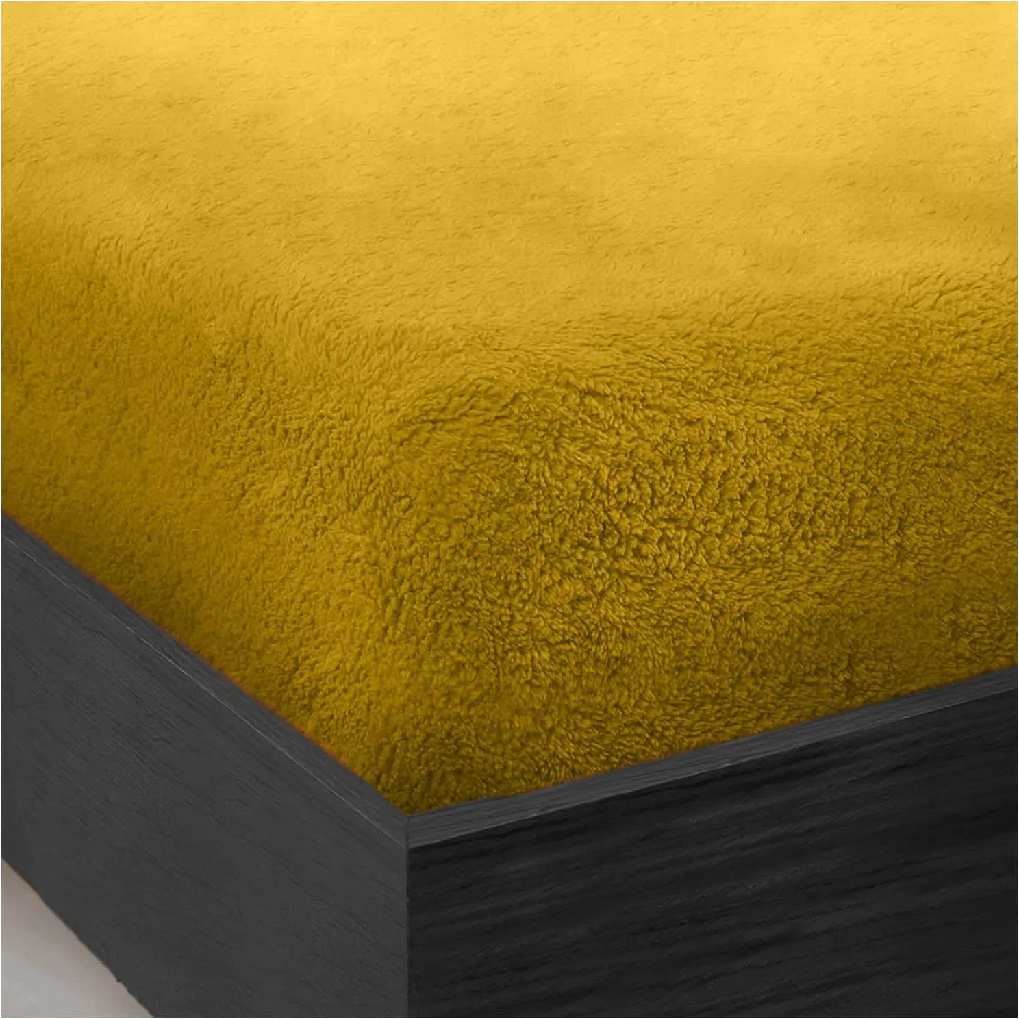 Smart Living Luxury Teddy Bear Fleece Fitted Sheet in Gold 2