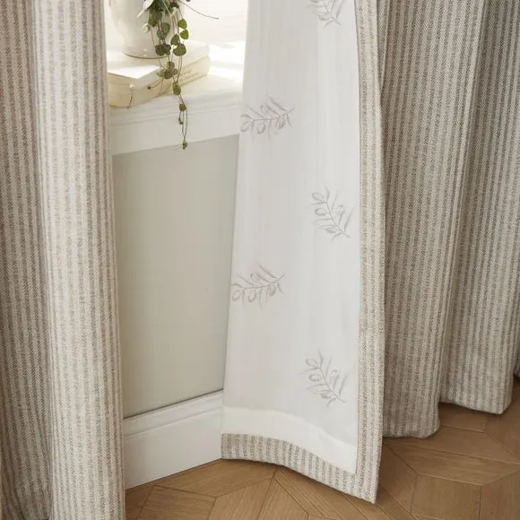 Churchgate Herringbone Stripe Eyelet Curtains 4