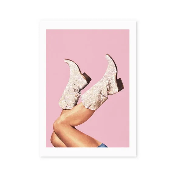 East End Prints These Boots Glitter Print 2