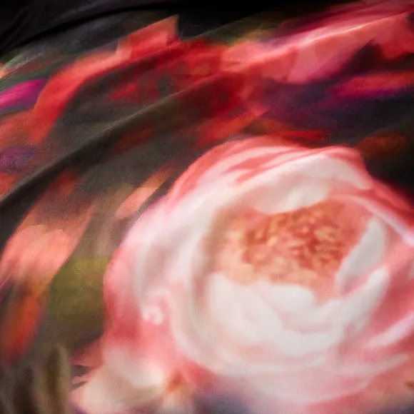 Blurred Floral Velour Duvet Cover & Pillowcase Set 3