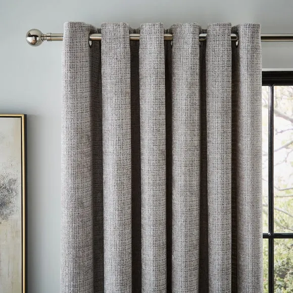 Cashton Chenille Heavyweight Eyelet Curtains 1