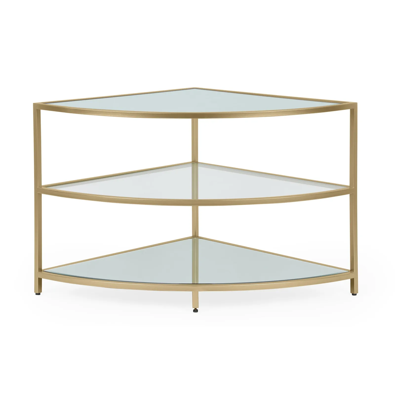 Claudia Gold Effect Corner TV Stand Gold