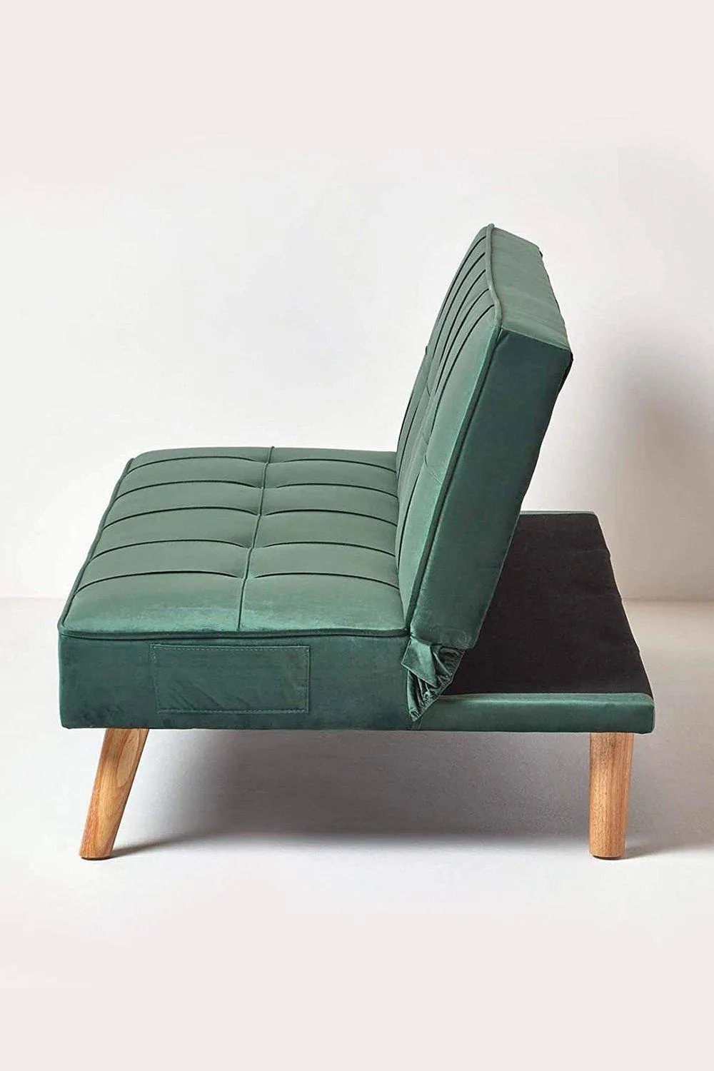 Homescapes Bower Velvet Sofa Bed in Dark Green 4