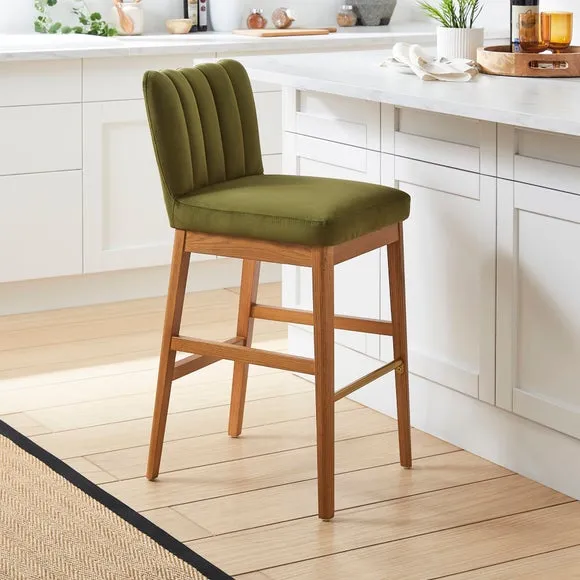 Delilah Bar Stool, Velvet 2