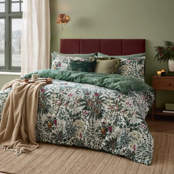 Wylder Winter Foliage 100% Brushed Cotton Duvet Cover & Pillowcase Set