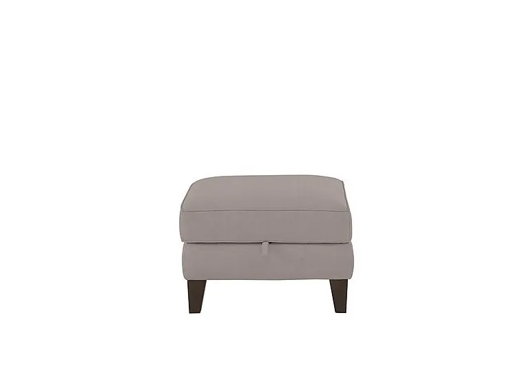 Brondby Fabric Storage Footstool - Silver