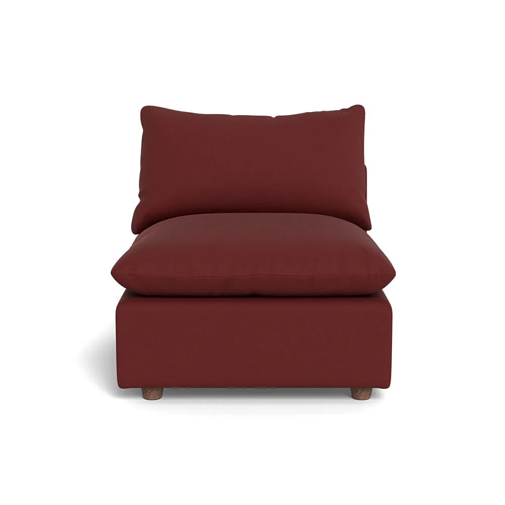 Heal's Astrid Single Unit Capelo Linen-Cotton Etruscan Red Walnut Stained Beech Feet 1