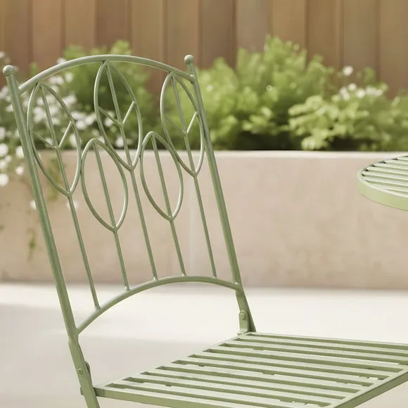 Rustic Leaf Metal Bistro Set 3