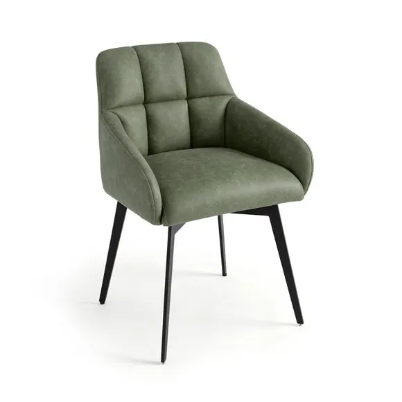 Jase Swivel Dining Chair, Faux Leather 6
