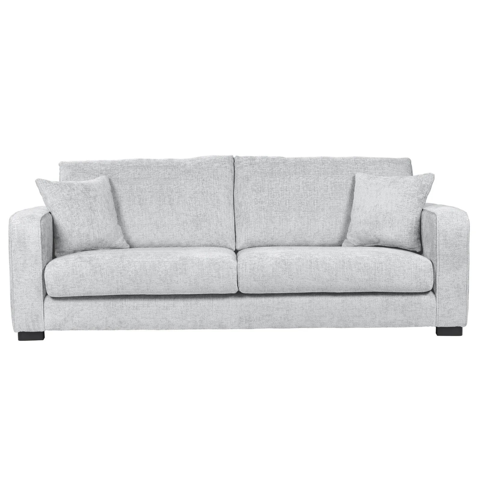Carson Chunky Chenille 4 Seater Sofa Silver