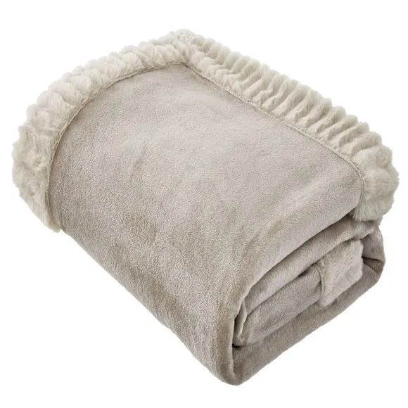 Catherine Lansfield Faux Velvet 150cm x 200cm Throw Blanket 2