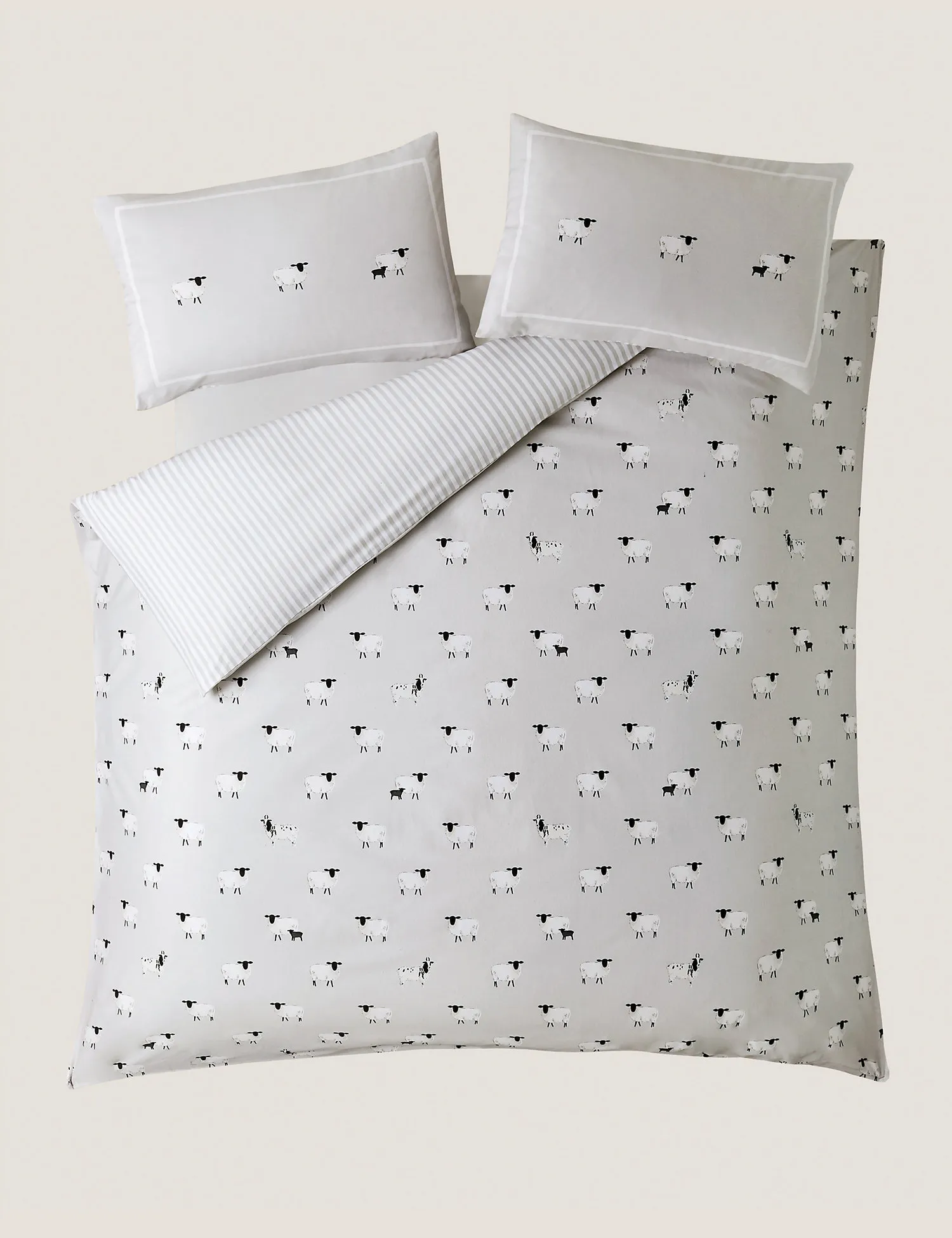 M&S Sophie Allport Pure Brushed Cotton Sheep Bedding Set