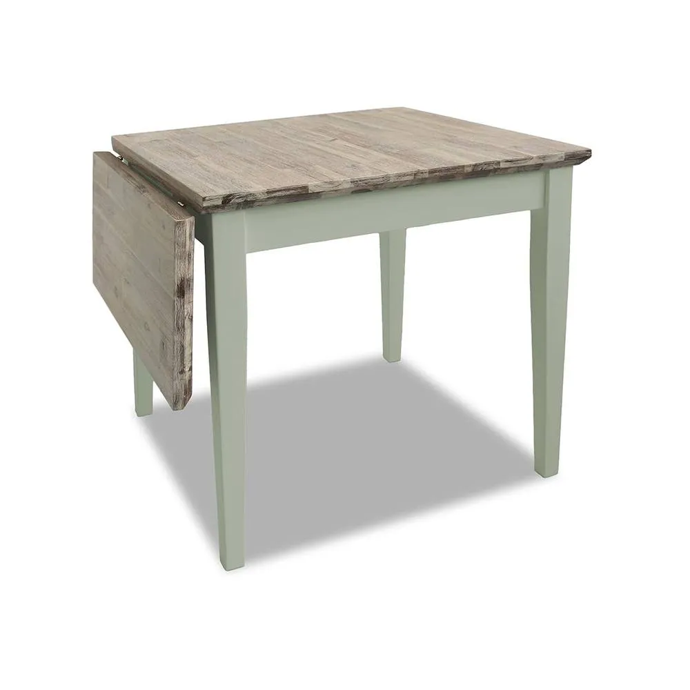 Statement Furniture Florence Square Extendable Kitchen Dining Table in Light Green 1