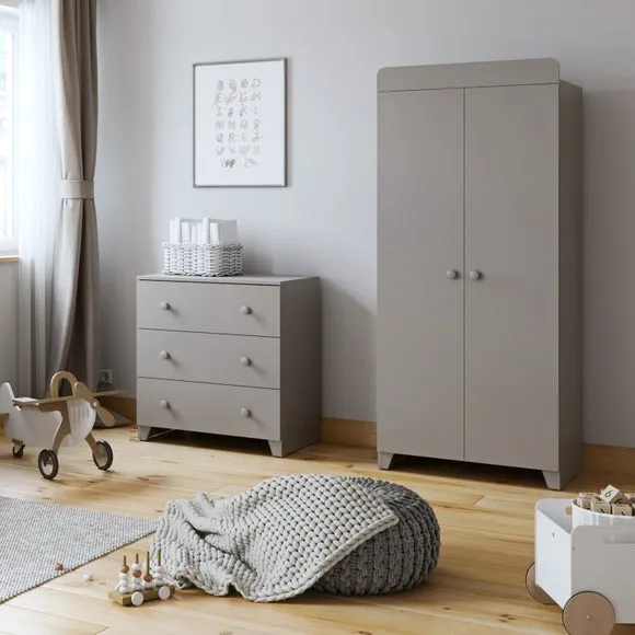 Little Acorns Classic 3 Drawer Chest and Wardrobe Nursery Set 6