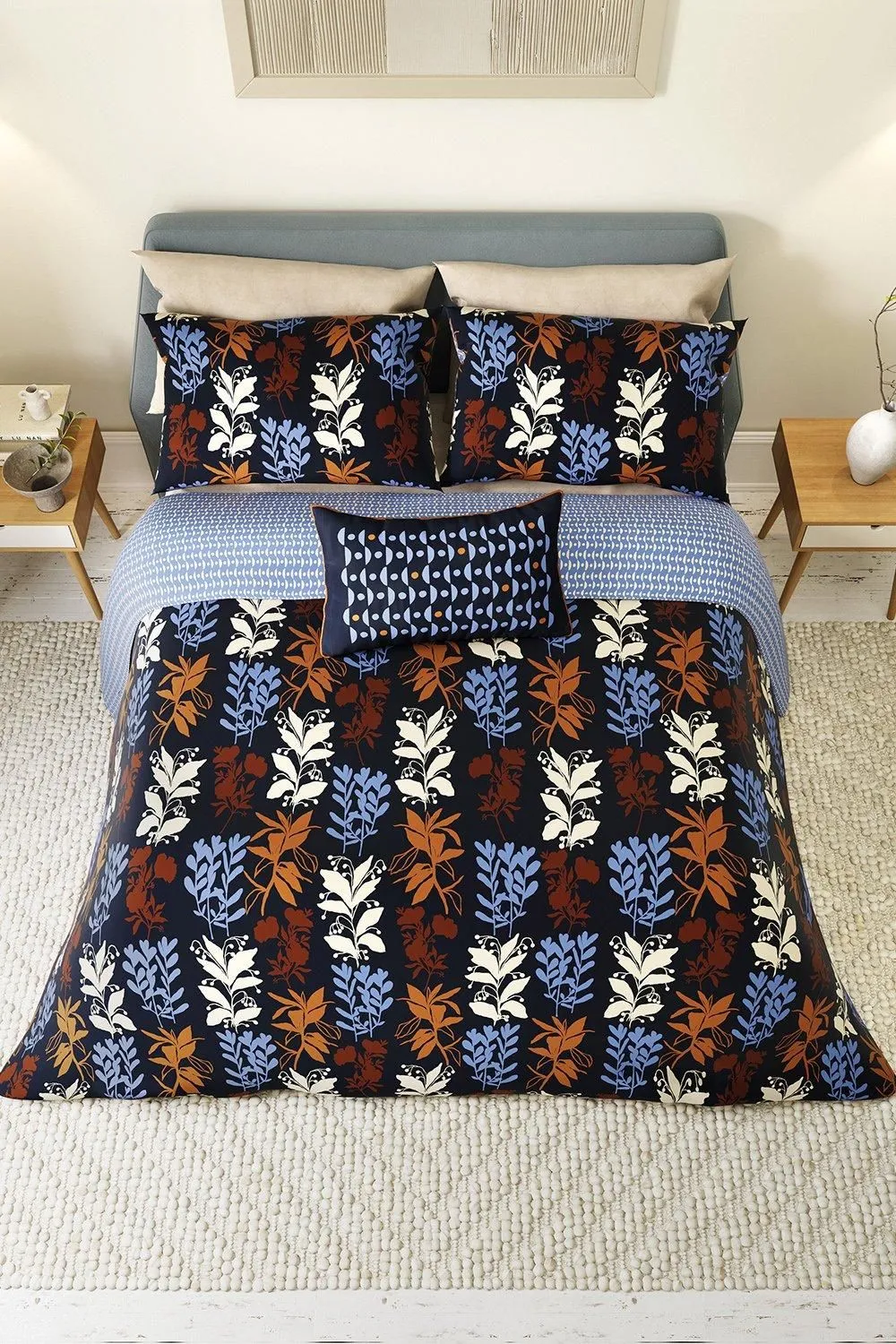 Helena Springfield 'Frey' Cotton Duvet Cover Set in Blue 3