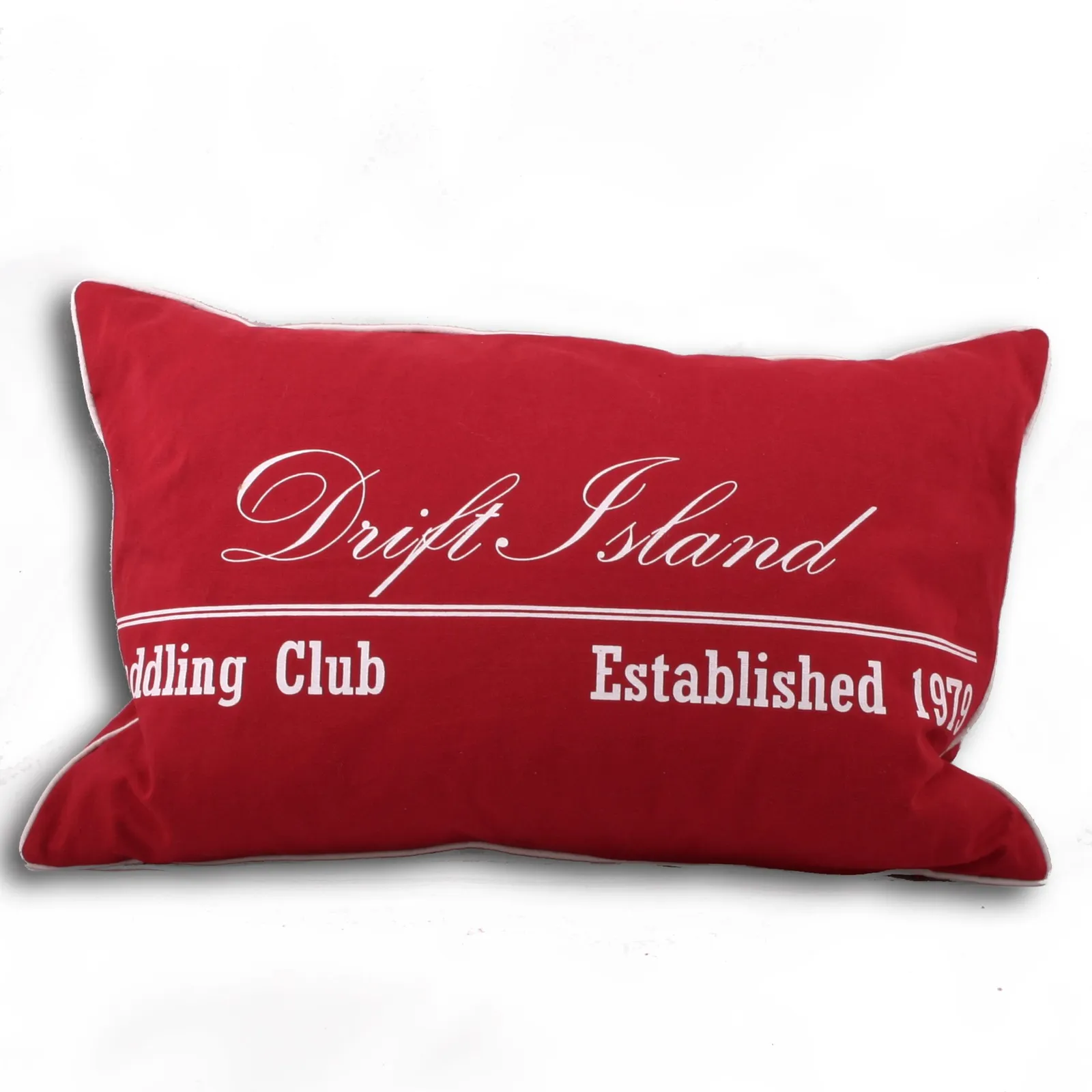 Paoletti Drift Island Piped Cushion, Red