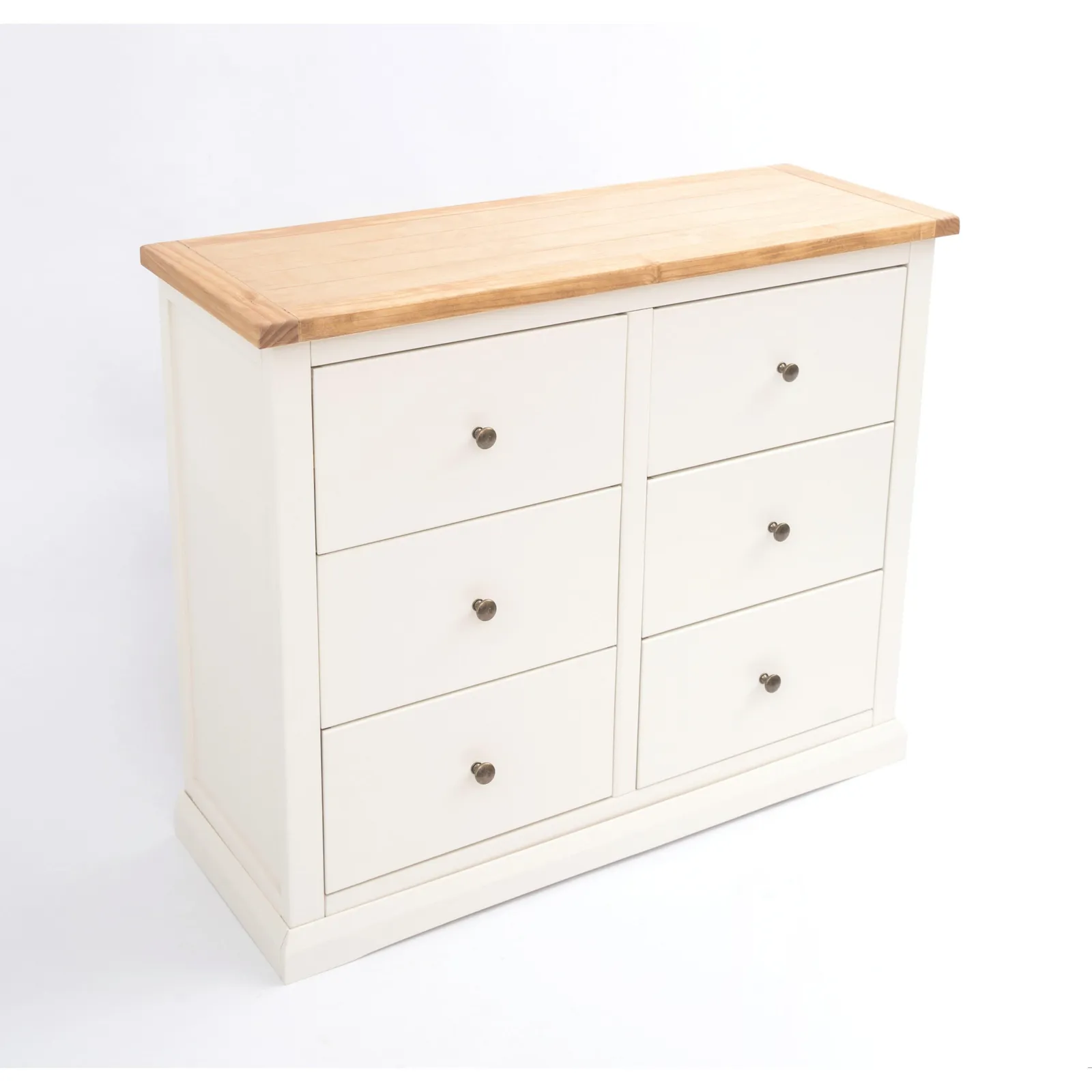 Cabinet Bits Castelli 6 Drawer Chest of Drawers Brass Knob in Off-White 3