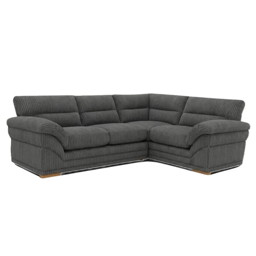 Bliss Furniture Amalfi Claude Left Hand 2 Piece Corner Sofa in Grey