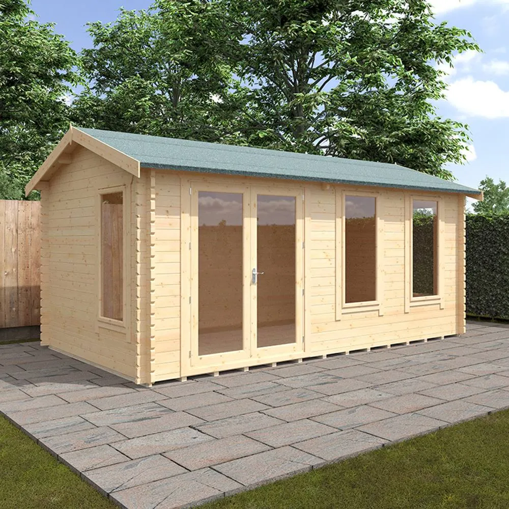 Buttercup Farm 18x10 The Sherborne 44mm Cabin - L535 x W295 x H272.6 cm in Natural 2