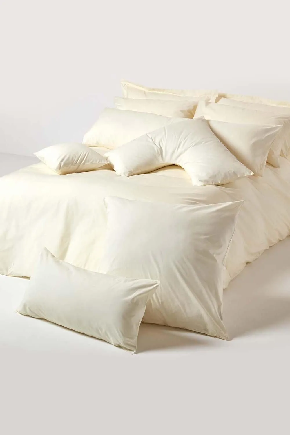 Homescapes Egyptian Cotton Housewife Body Pillowcase 200 TC in Cream 5