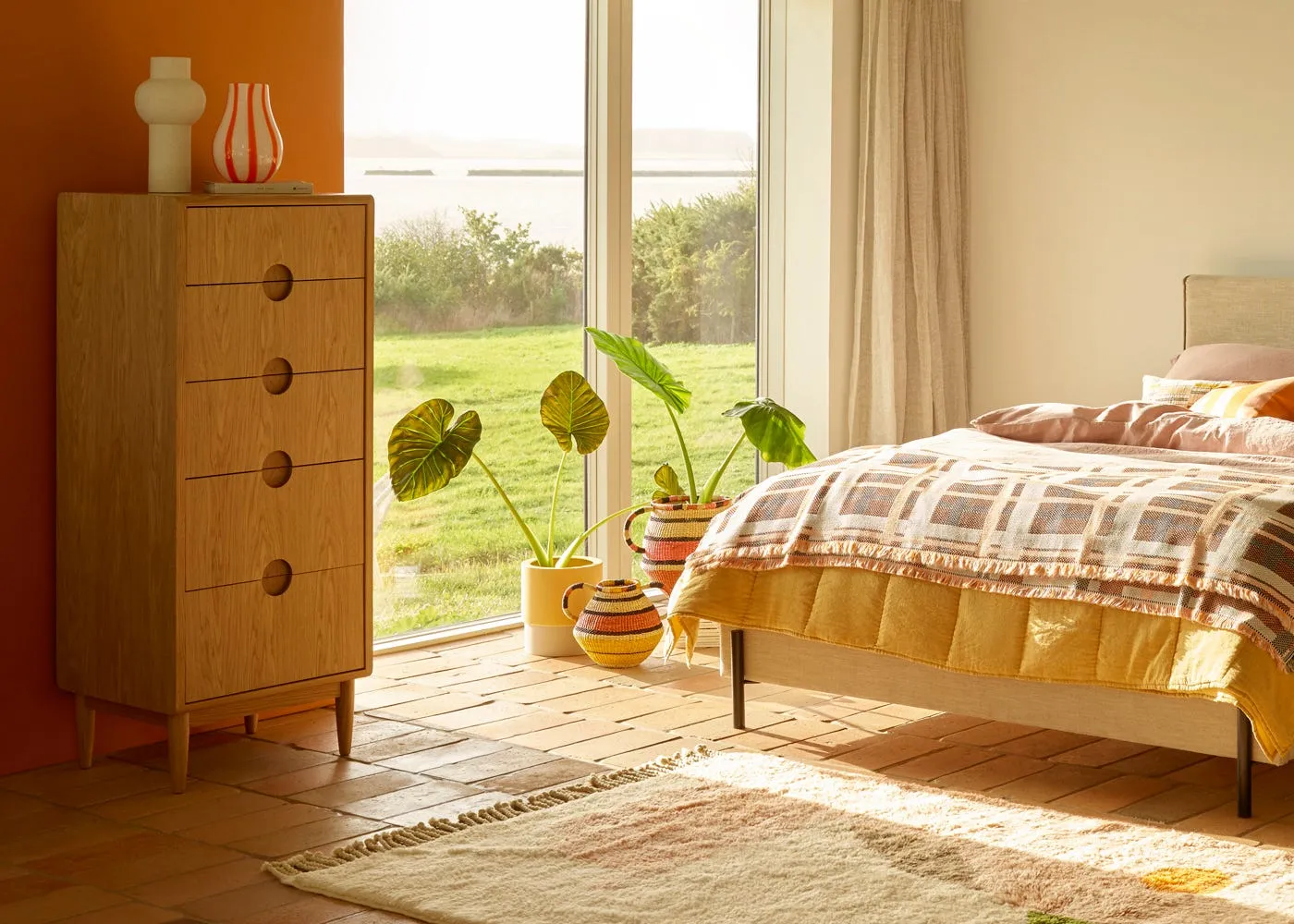 Heal's Amira Tallboy Chest of Drawers Oak 3