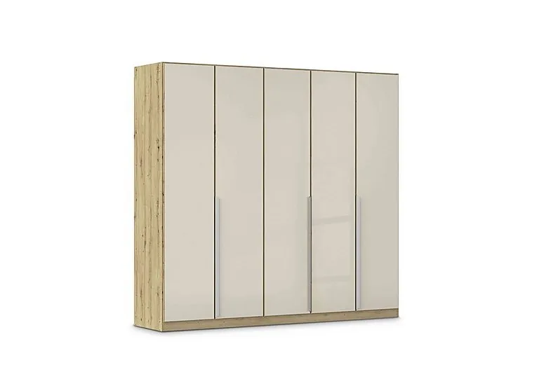 Freja 226cm 5 Door Hinged Glass Wardrobe