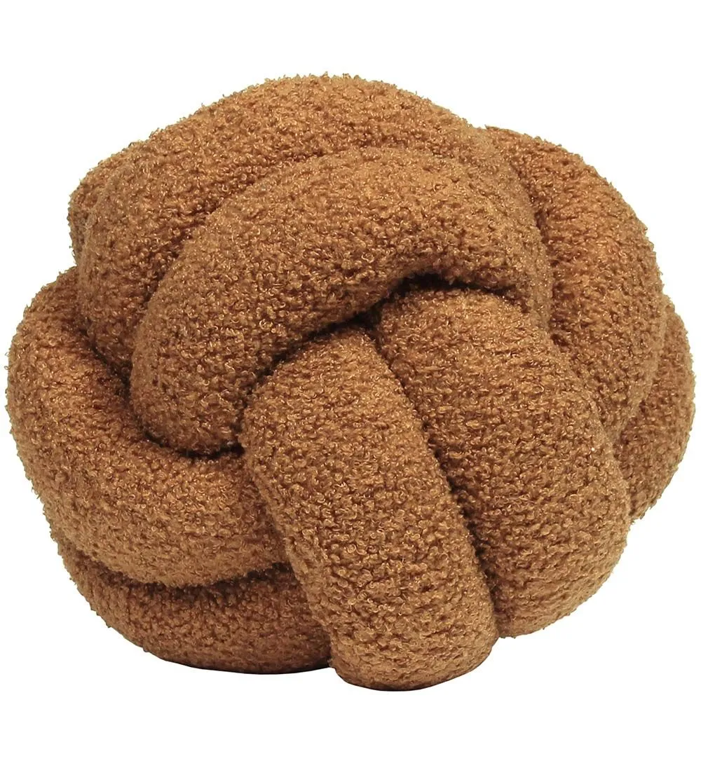 Furn Boucle Knot Fleece Cushion in Orange