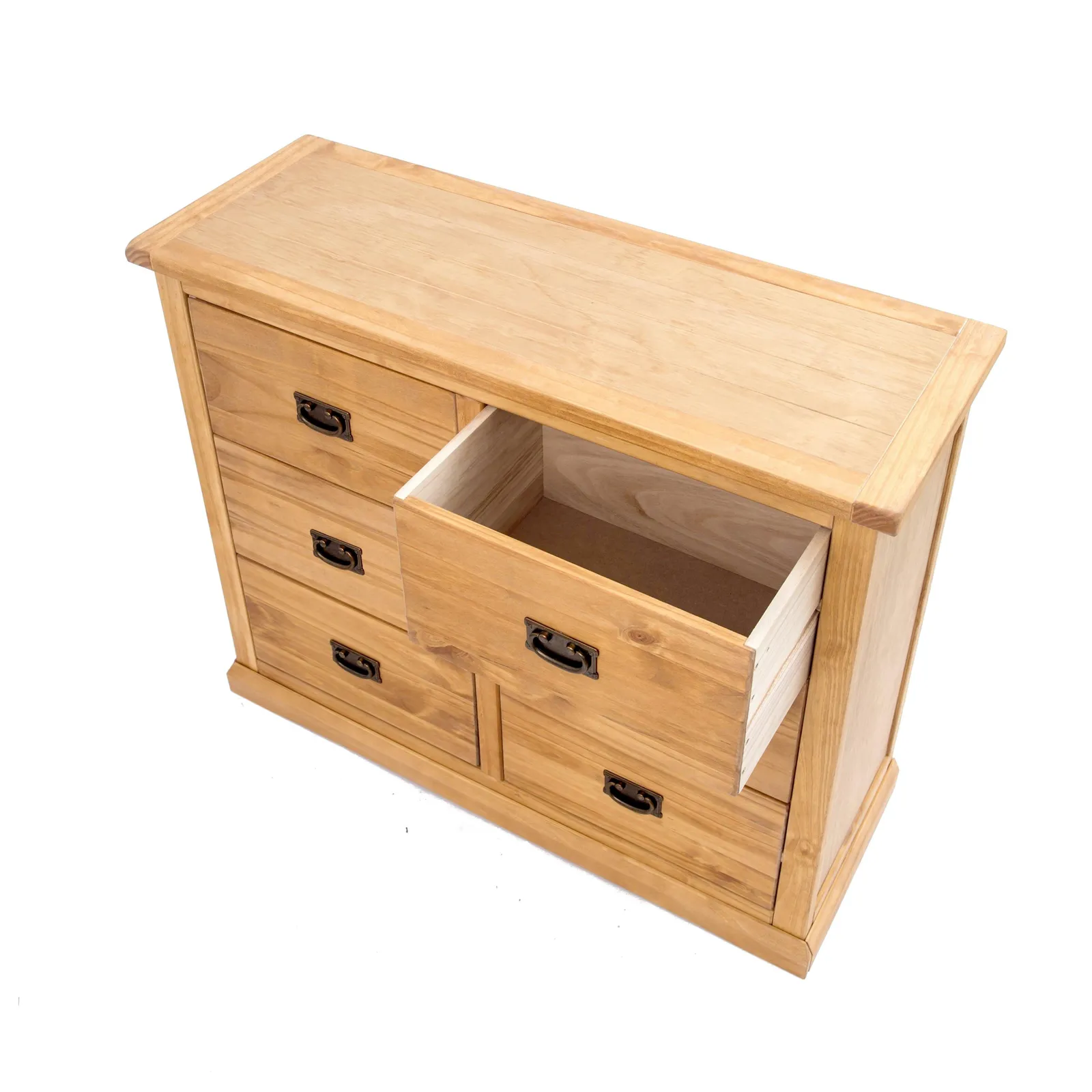 Cabinet Bits Lucca 6 Drawer Chest of Drawers Bras Drop Handle in Light Brown 4