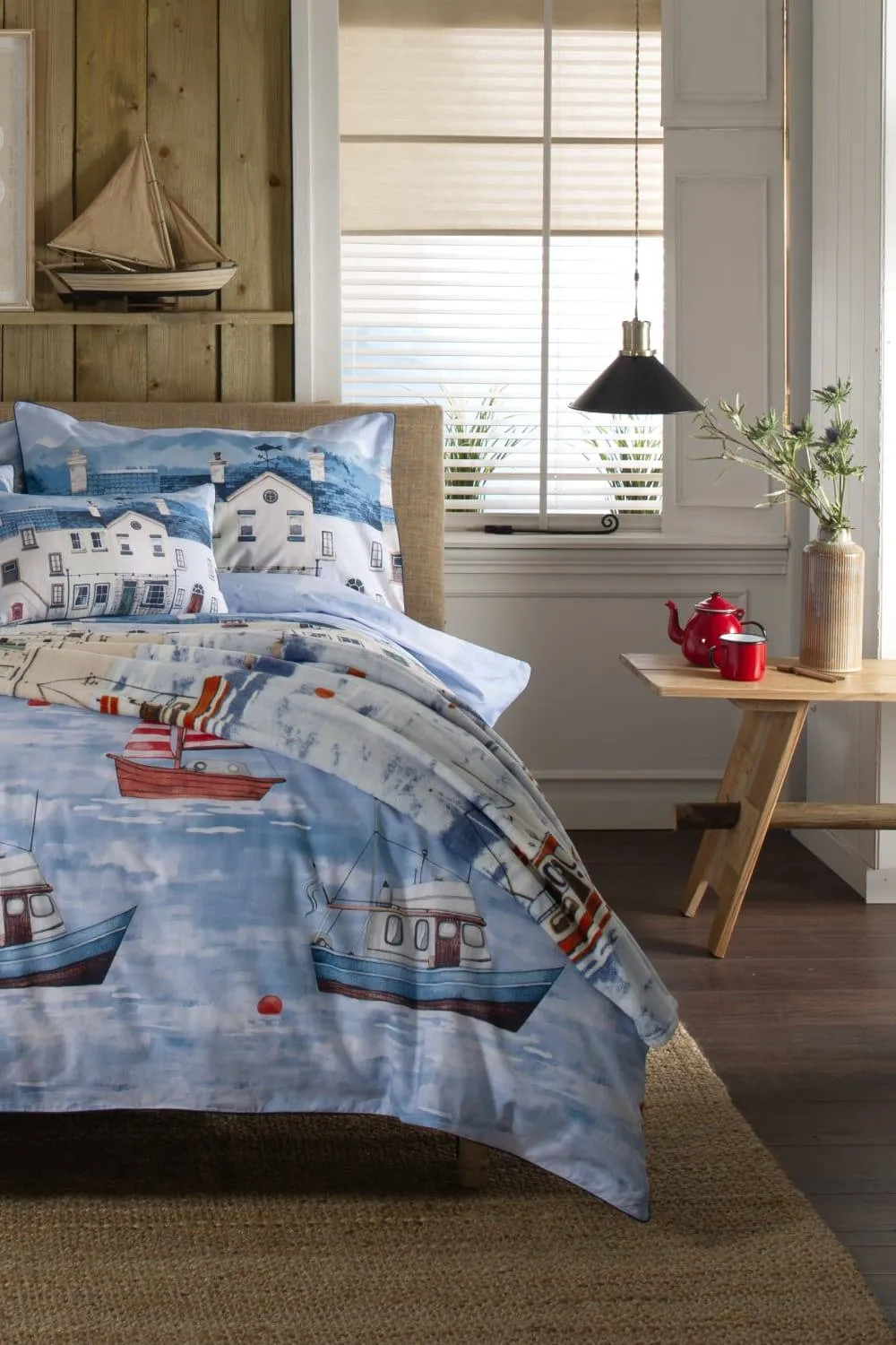 Deyongs Coastal House Print 100% cotton Cushion 2