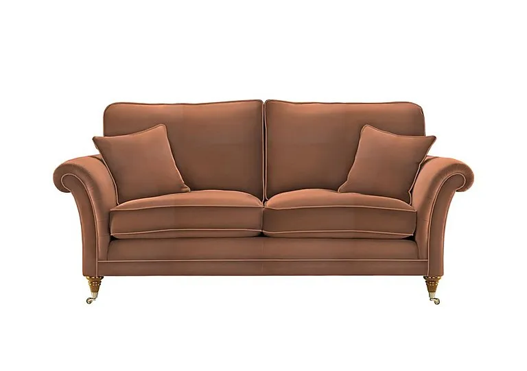 Burghley Large 2 Seater Leather Sofa - Roma Nutmeg