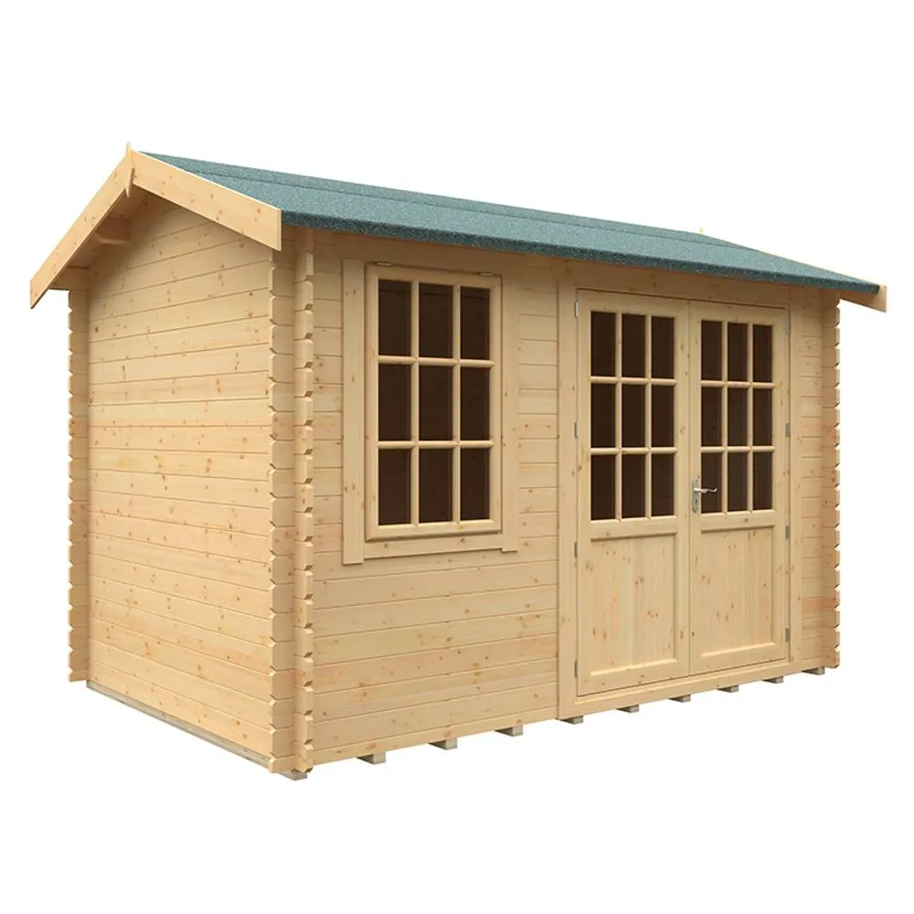 Buttercup Farm 12x8 The Henley 28mm Cabin - L355 x W235 x H262.3 cm in Natural