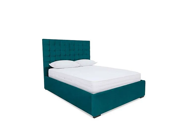 Dice Ottoman Bed Frame - Small Double - Plush Atlantic