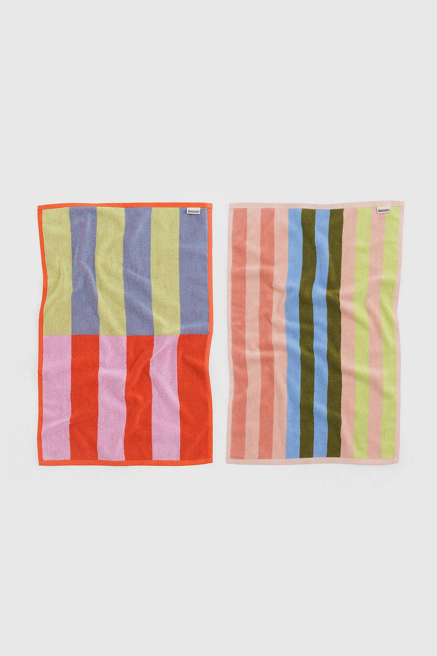 BAGGU Pool Striped Hand Towel 2-Pack ALL 3