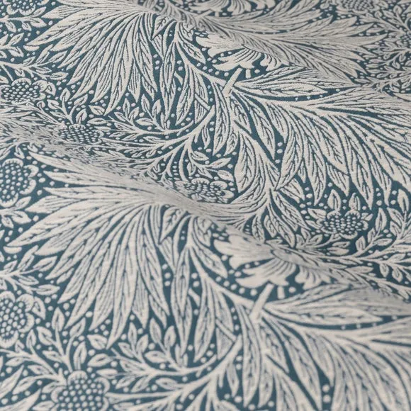 Morris & Co. Marigold Jacquard Pencil Pleat Curtains 3