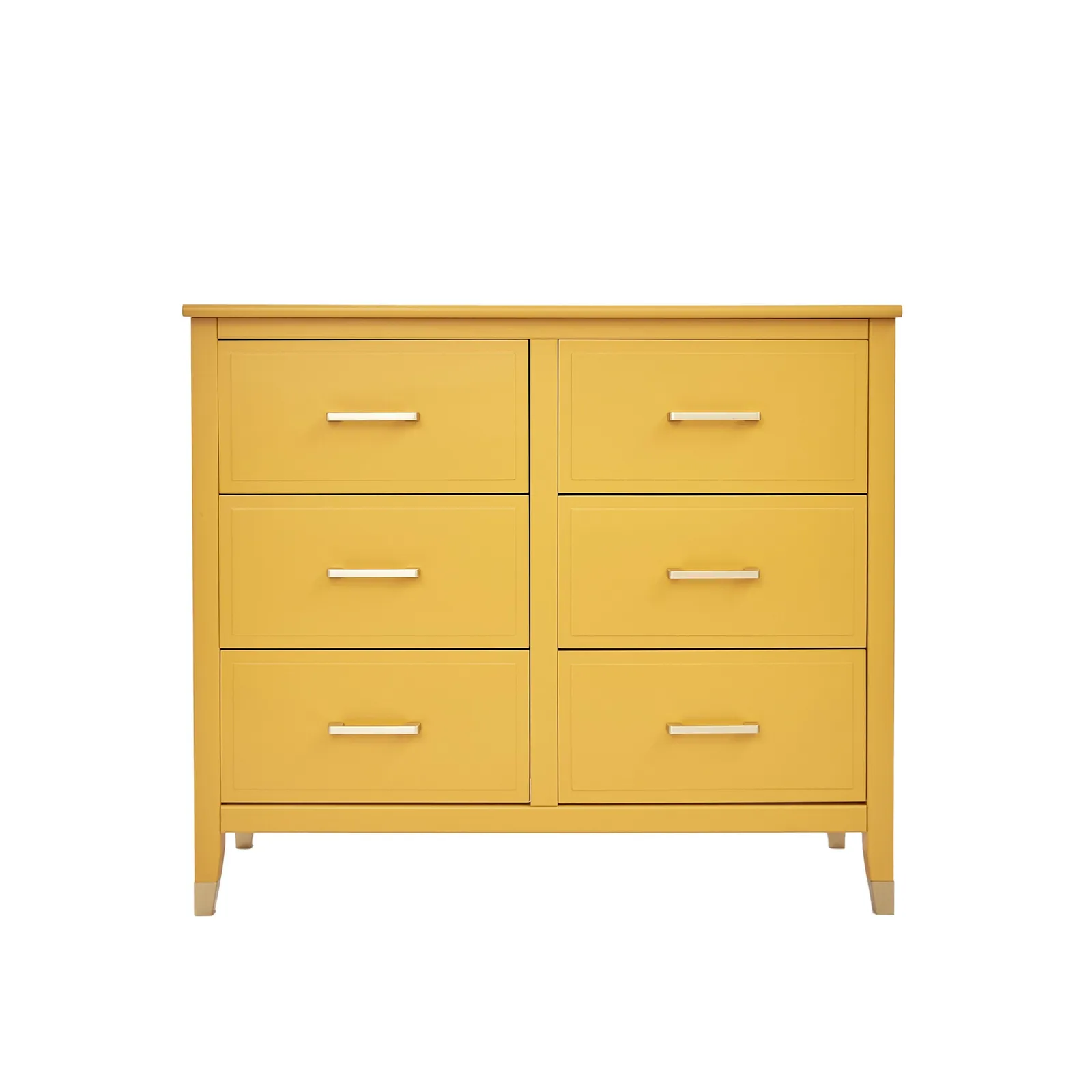 Cabinet Bits Palazzi 6 Drawer Chest of Drawers in Mustard 2