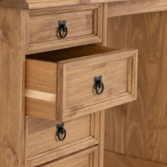 Corona 4 Drawer Dressing Table, Pine 4