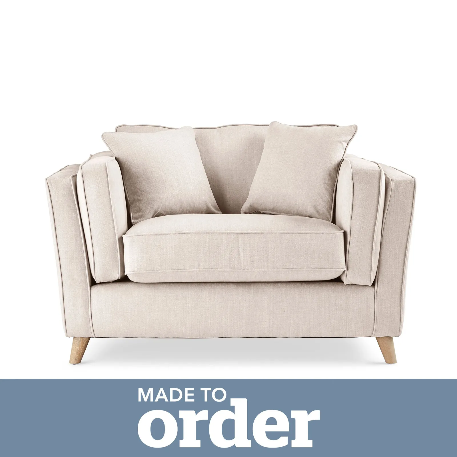 Arabella Snuggle Chair Brushed Plain Fabric Cream