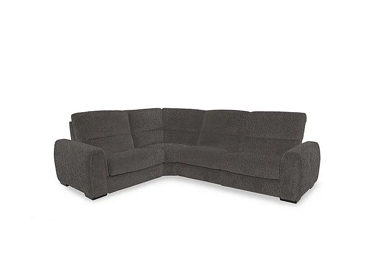 Flex Fabric Small Corner Sofa Bed with Storage Arm - Dark Grey