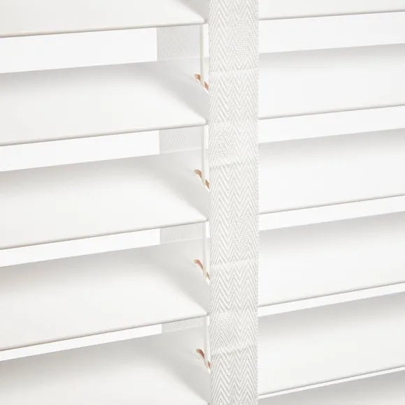 White Fauxwood 50mm Taped Venetian Blind 2