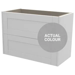 Duarti By Calypso Highwood 800mm Slimline 2 Drawer Wall Hung Vanity Unit - Fossil Grey