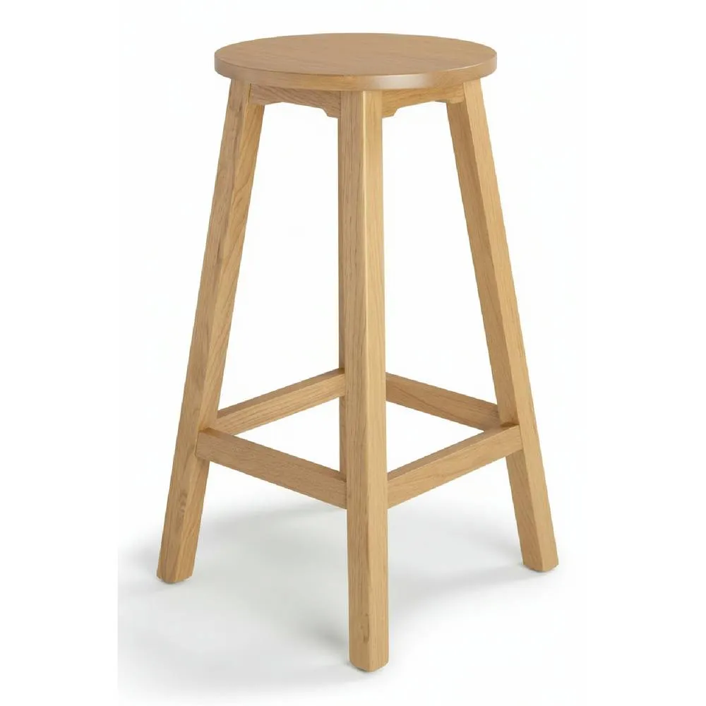 netfurniture Salop Wooden Kitchen Bar Stool Fixed Height Fully Assembled in Brown