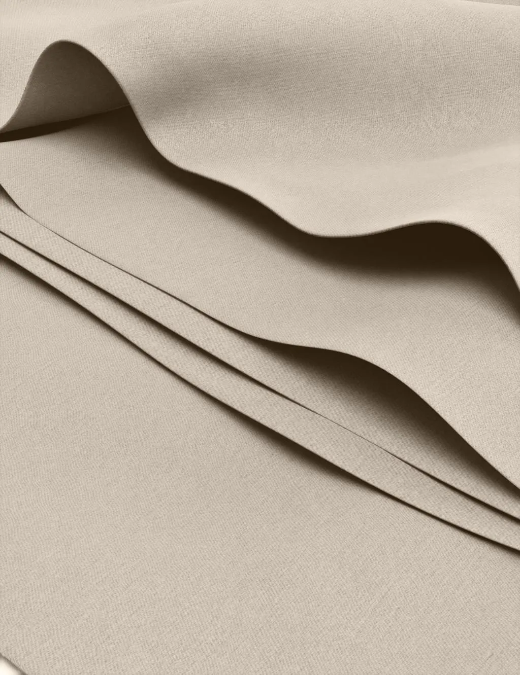 M&S Pure Cotton 300 Thread Count Flat Sheet Neutral