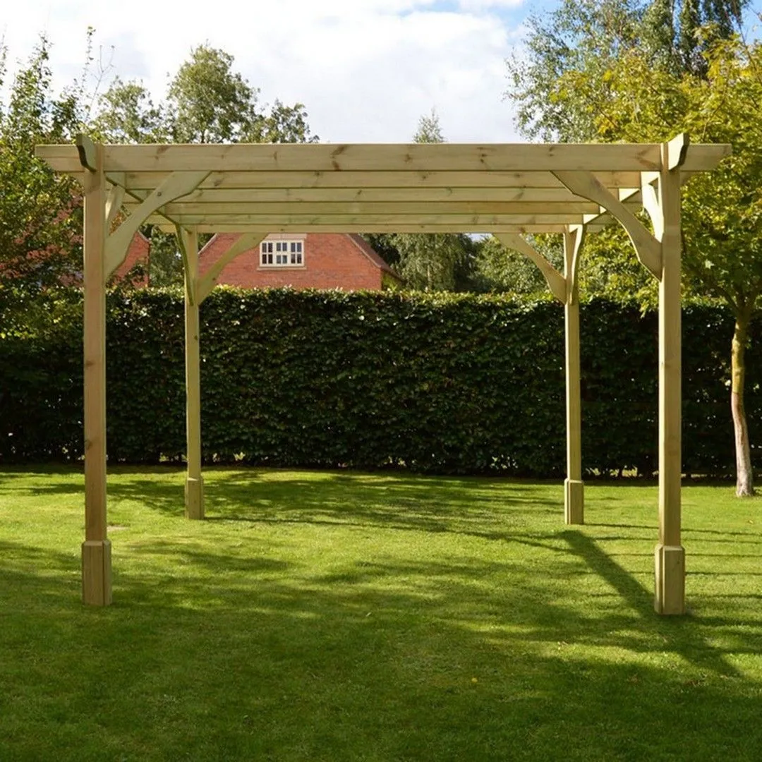 Rutland County Garden Furniture Ltd Premium Pergola - Wood - L240 x W240 x H270 cm - Light Green 6