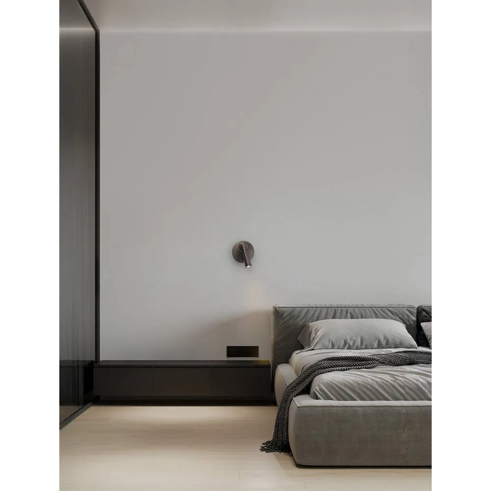 Netlighting Tico Reading Wall Light Black Nickel LED 3W 189lm 3000K Switch On Off 2