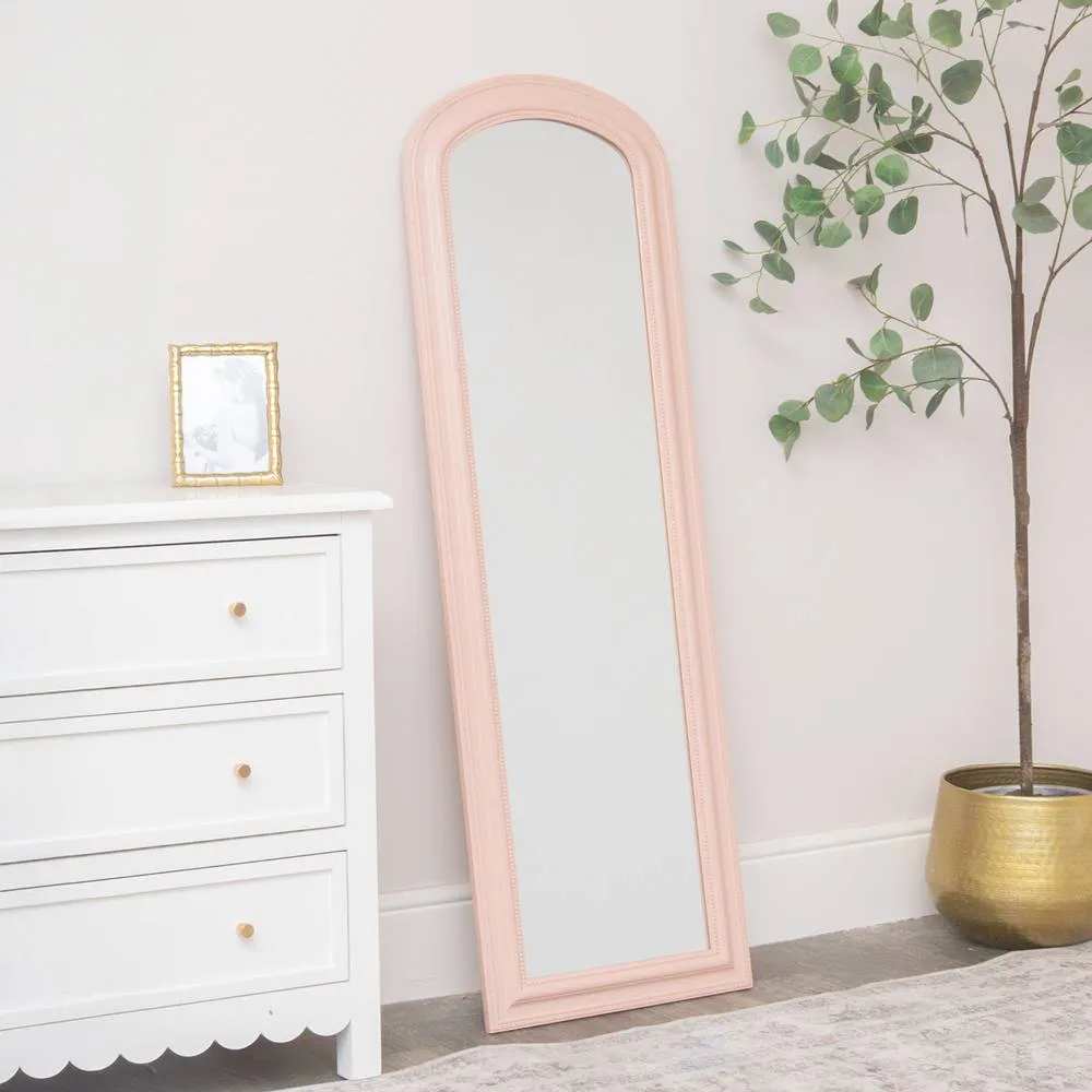 Melody Maison Full Length Pale Pink Leaner & Wall Mirror - 47cm X 142cm 6