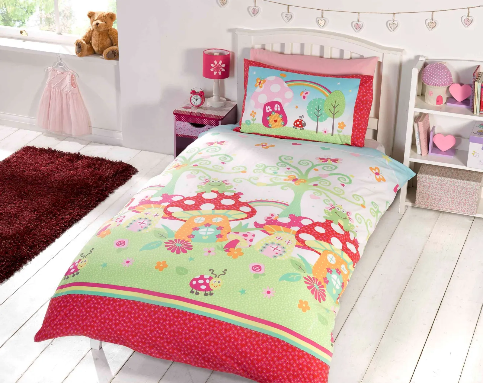 Rapport Home Enchanted Gardens Duvet Cover Set with Pillowcase in White